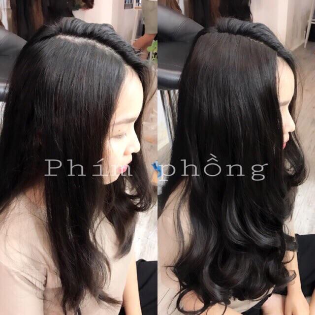 Tóc giả kẹp phím phồng xoăn dài