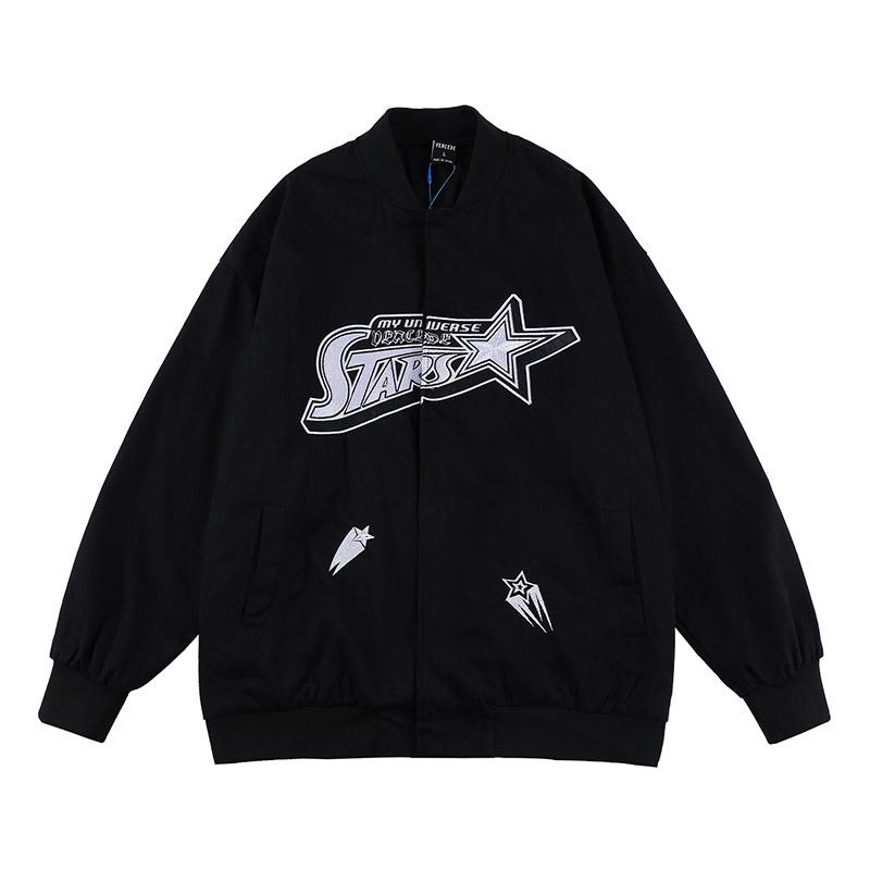 Áo khoác bomber nỉ 2 lớp in chữ Star phong cách hàn quốc happy store8668