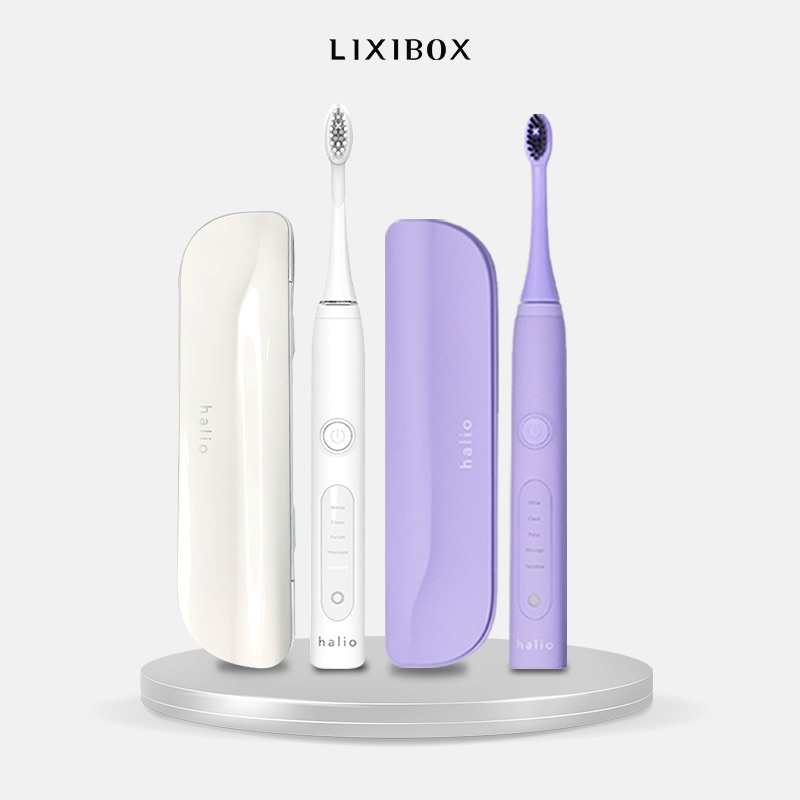 Combo 2 Bàn Chải Điện Halio Sonic Whitening Electric Toothbrush PRO - White &amp; Periwinkle