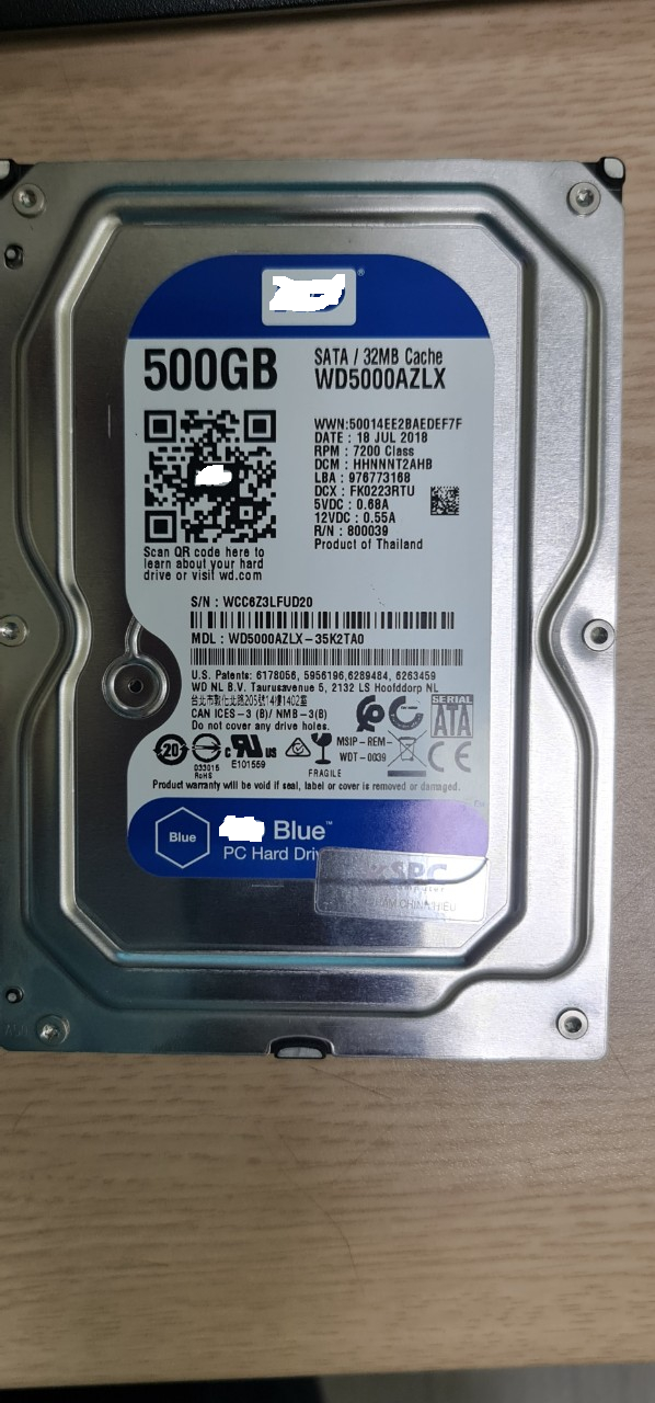 Ổ Cứng HDD 500Gb Western Digital Sata III Form 3.5inch