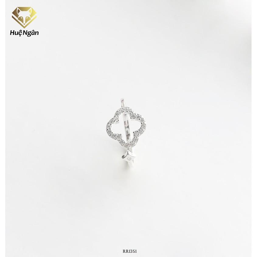 Nhẫn bạc Ý 925 Huệ Ngân -Bông hoa free size RR1351