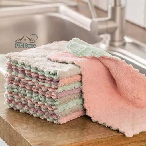 Khăn lau bếp nhỏ đa năng 2 mặt siêu thấm kháng khuẩn