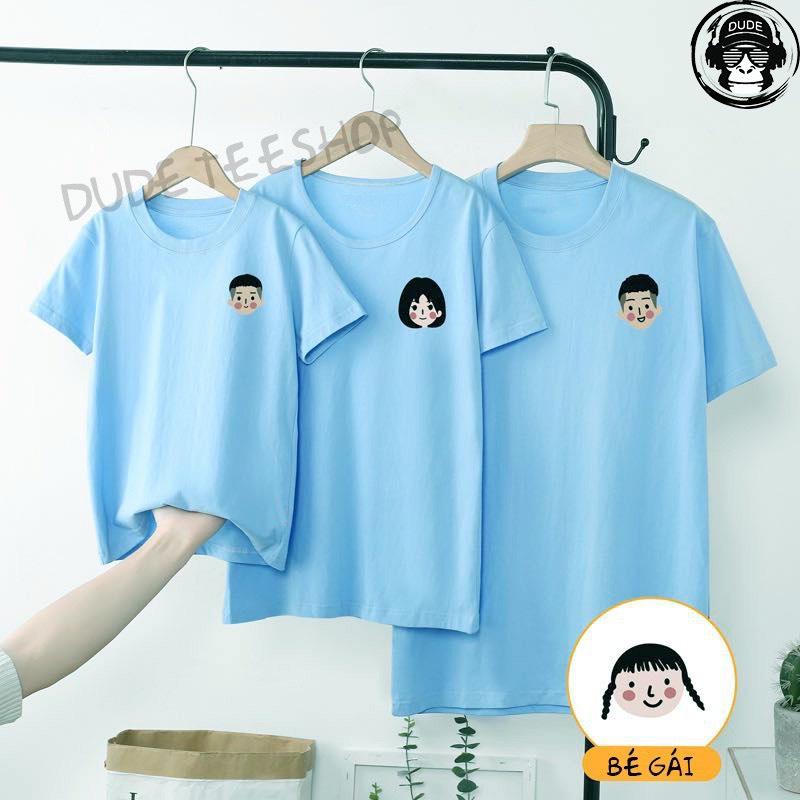 Áo Thun Gia Đình 4 Người Logo Cả Nhà Đáng Yêu