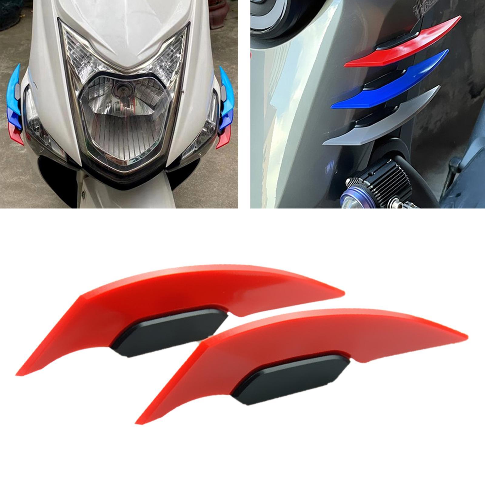 Motorcycle Winglet Aerodynamic Spoiler  for Electric Motorcycles Red