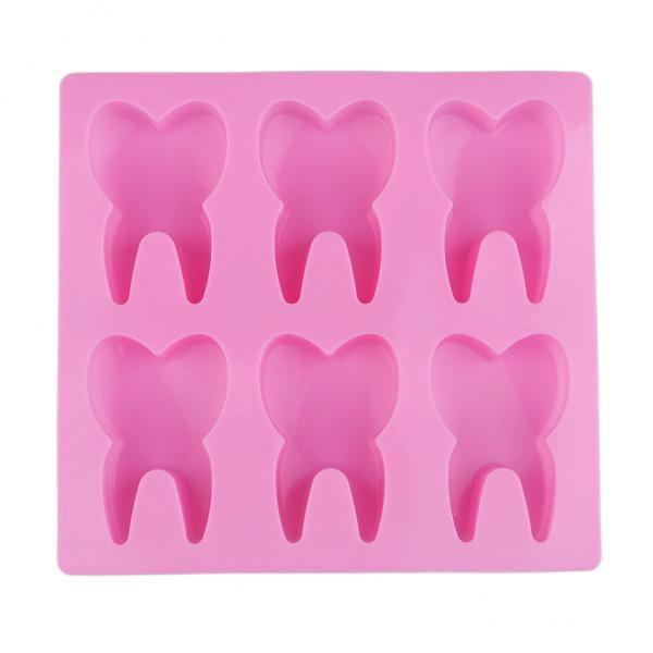 3x Tooth Fondant Sugar Craft Chocolate Cake Candy Baking Moulds