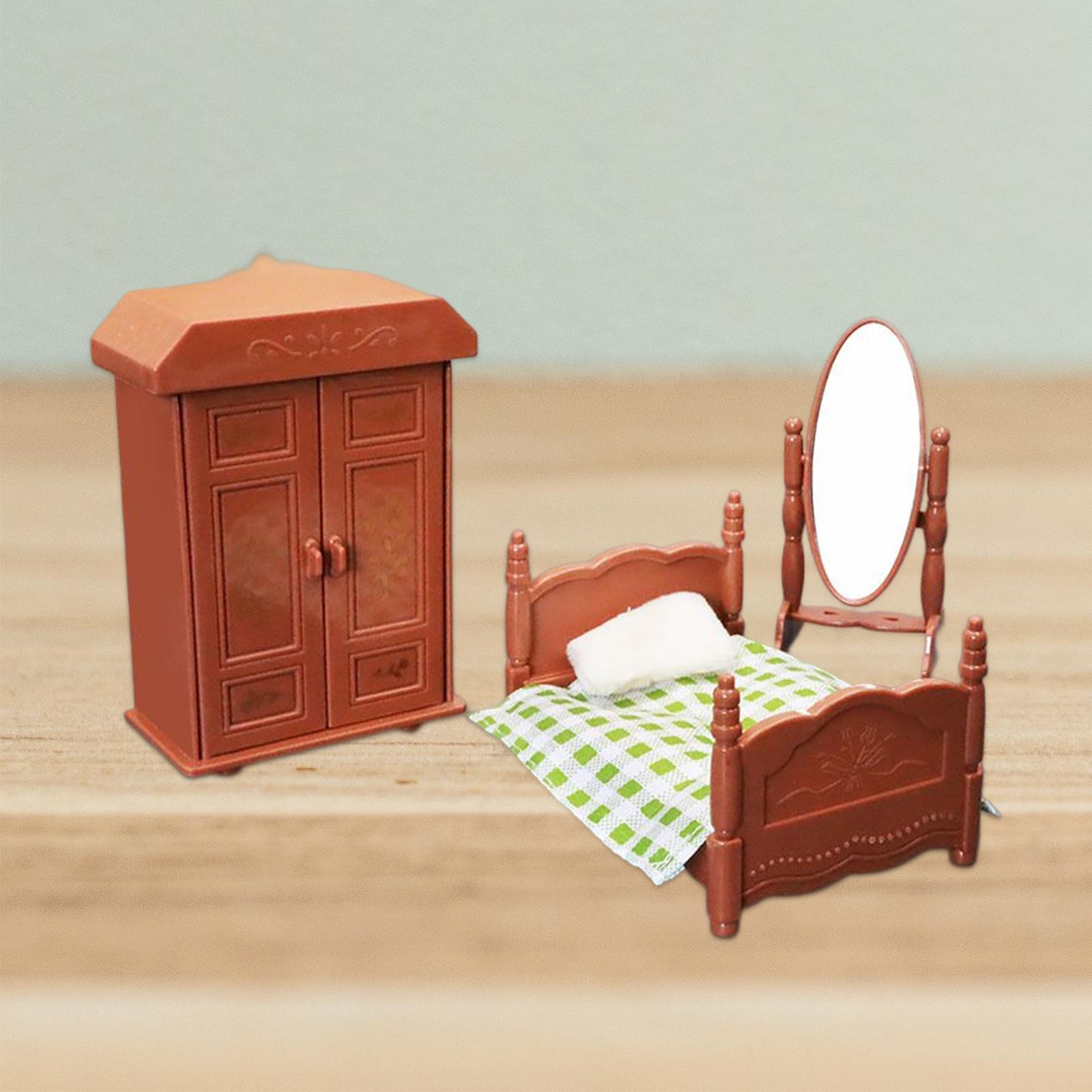 1/6 Scale Dollhouse Bedroom Dollhouse Decoration Landscape for Holiday Gifts