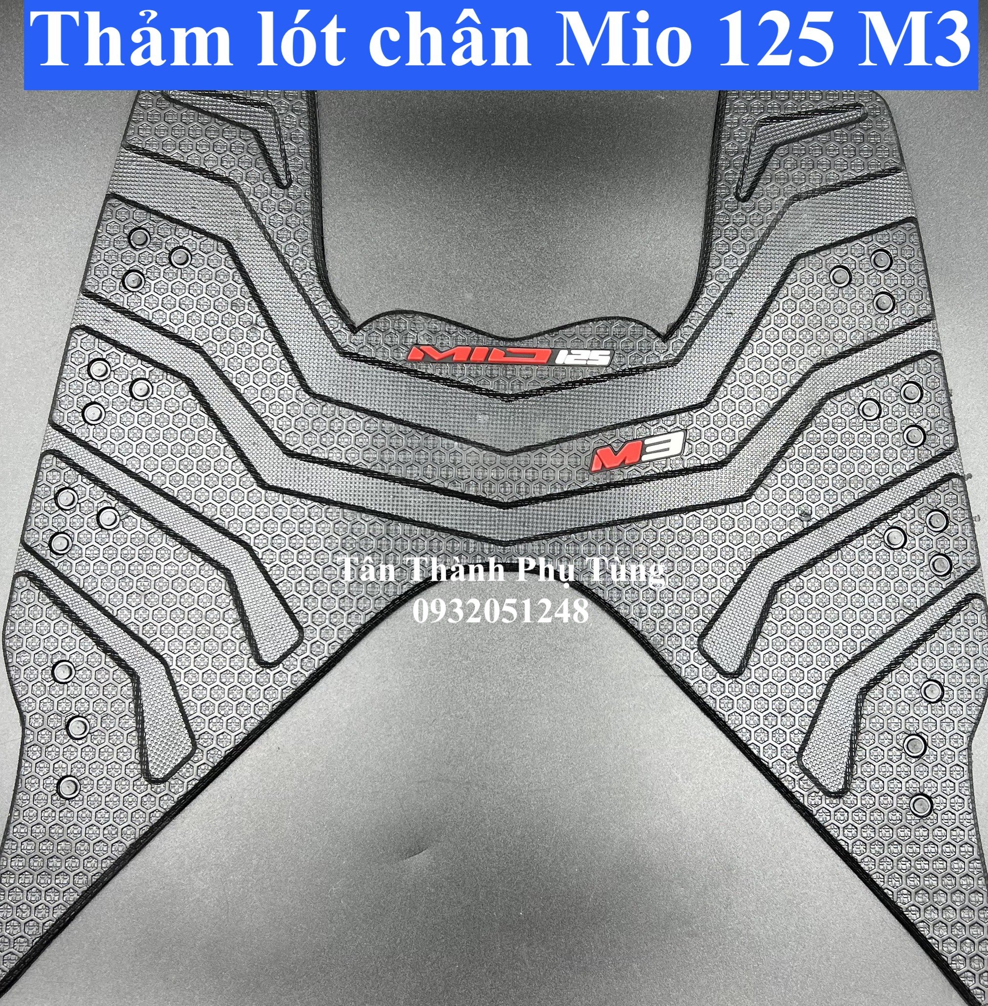 Thảm lót chân dành cho Mio 125 M3 dầy , đẹp -Màu đen