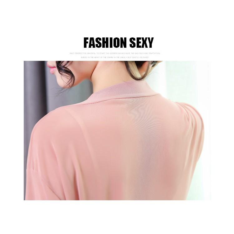 Váy ngủ sexy - Chất liệu voan ren mềm mịn - Mã DN09 màu hồng