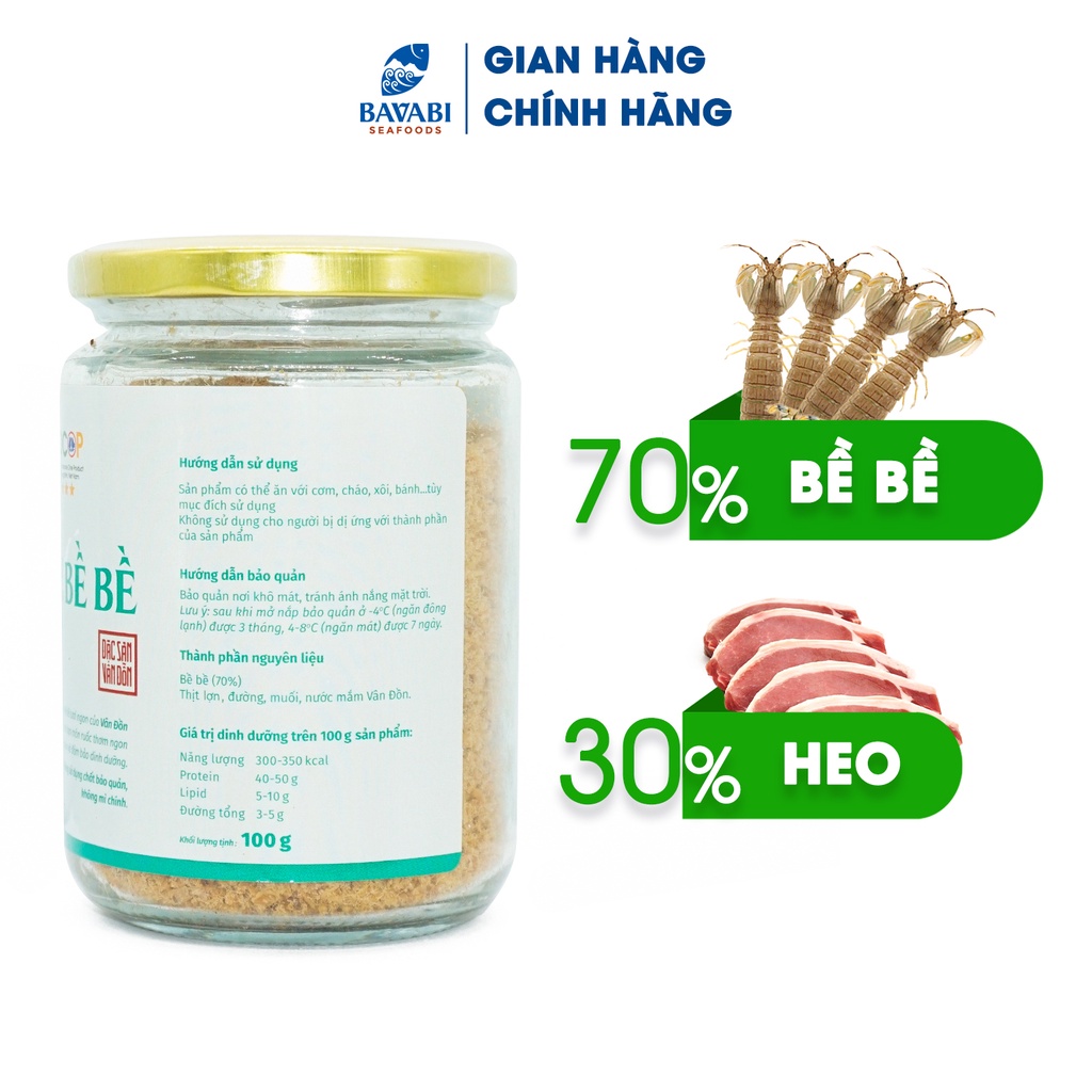 Ruốc Thịt Bề Bề BAVABI Hũ 100g | Đặc Sản Quảng Ninh, Đồ Ăn Dặm Cho Bé, Thực Phẩm Dinh Dưỡng, Không Mì Chính