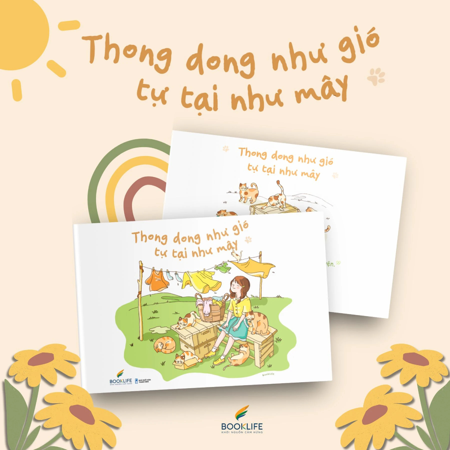 Sách Tô Màu Chữa Lành - Thong Dong Như Gió - Tự Tại Như Mây - 1980