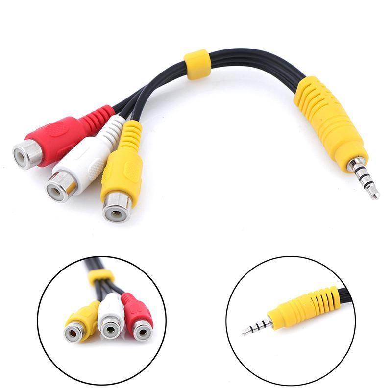 Dây Cáp Chuyển Đổi Âm Thanh / Video Từ Giắc Cắm 3.5mm Sang 3 Rca