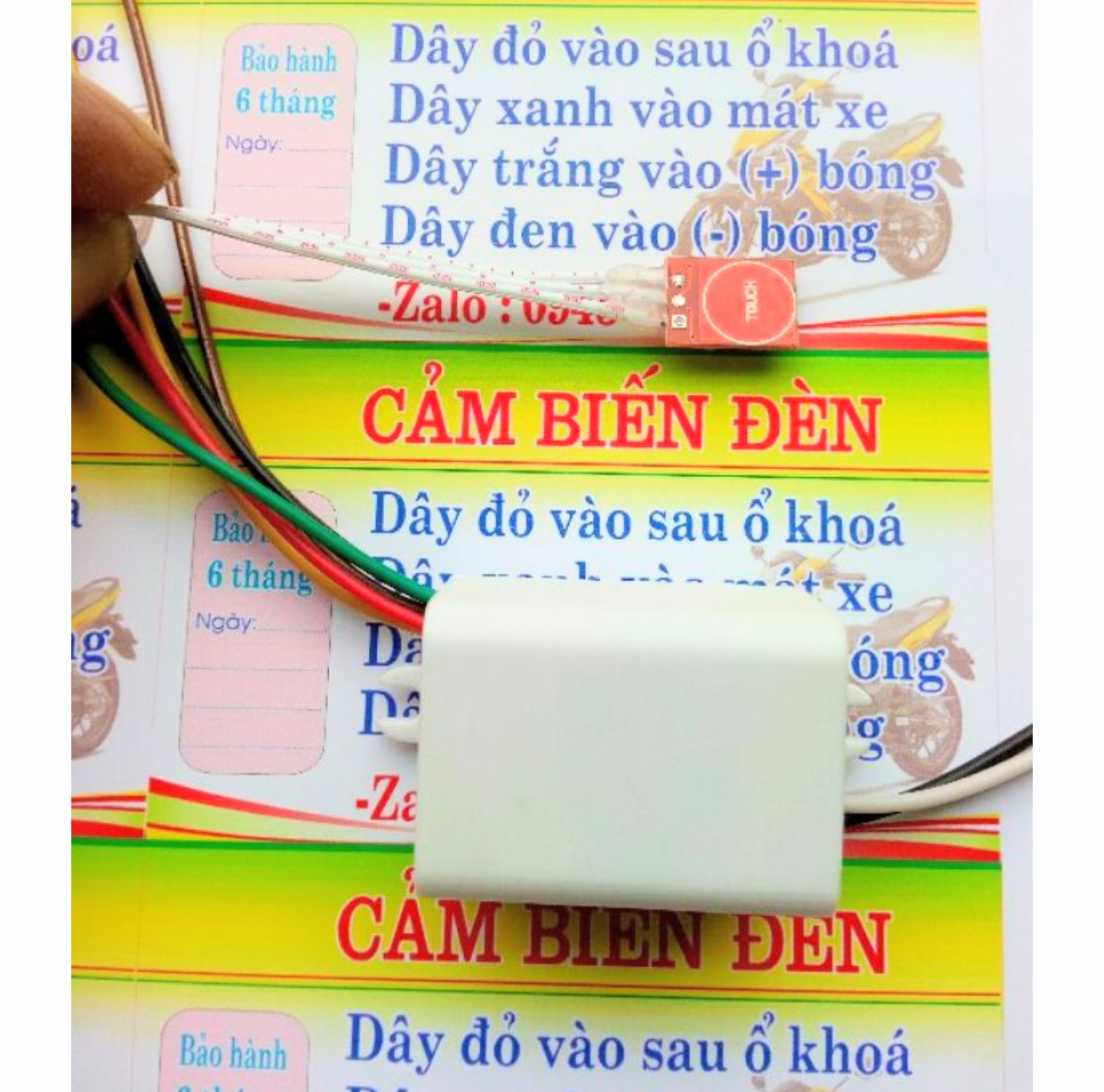 BỘ CẢM BIẾN CHẠM BẬT TẮT ĐÈN XE MÁY XUYÊN QUA LỚP NHỰA XE TIỆN DỤNG HÀNG CAO CẤP RỂ LẮP ĐẶT