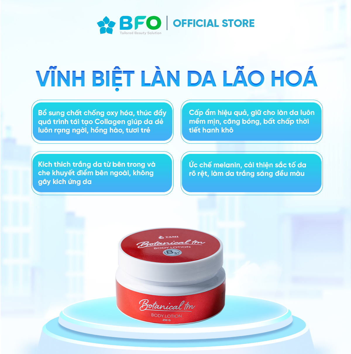 Sữa dưỡng thể trắng da Botanical B3 Tami Natural bật tone nhanh chóng 250g