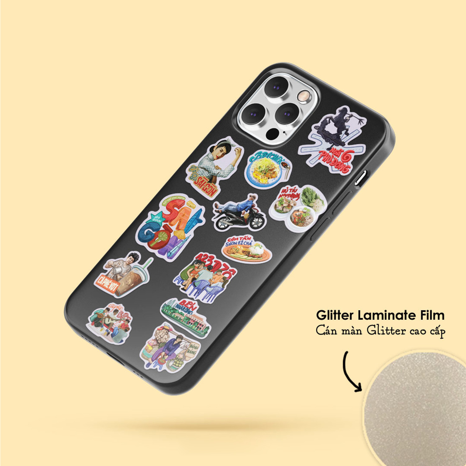 Vol.32 Sai Gon - Little sticker sheet A6 hình dán cán màn lấp lánh - Sticker Factory