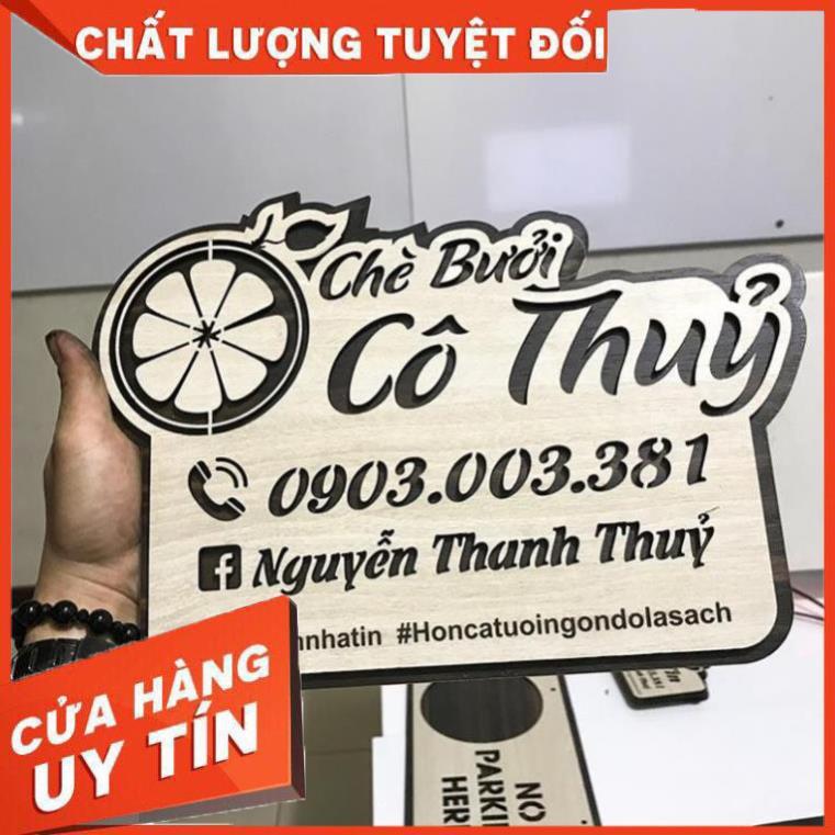 Bảng Hiệu Gỗ Tên Shop sử dụng trang trí chụp ảnh bán hàng Onlne