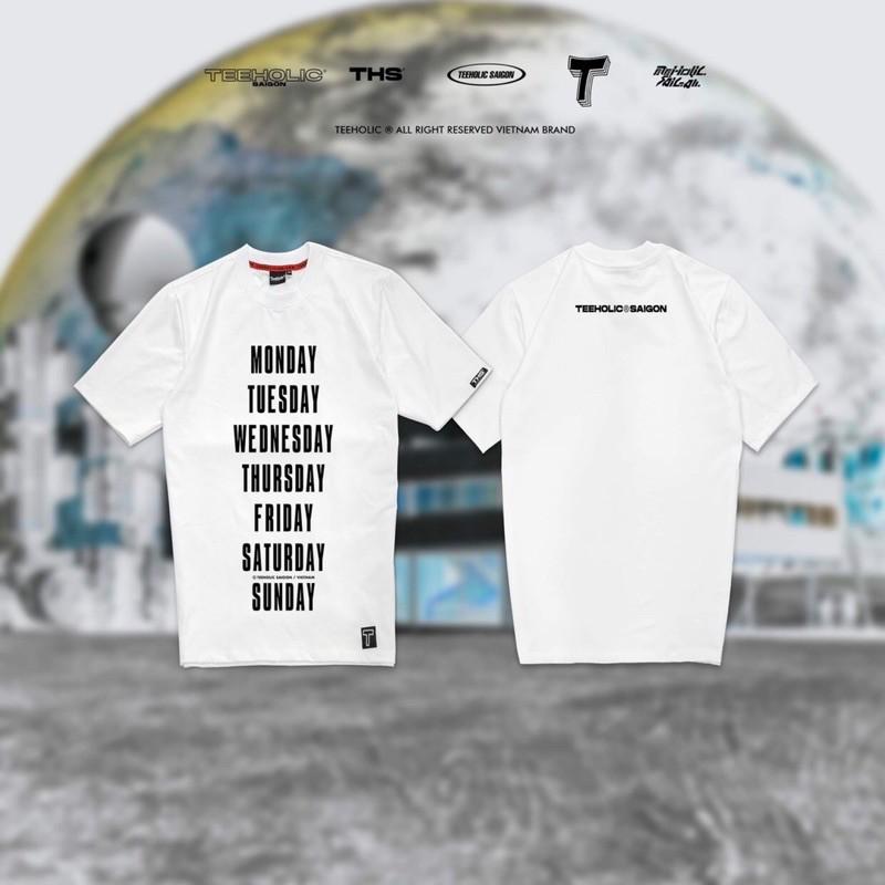 Áo Thun Unisex TeeHolic In 7 Ngày Màu Đen Trắng - THS