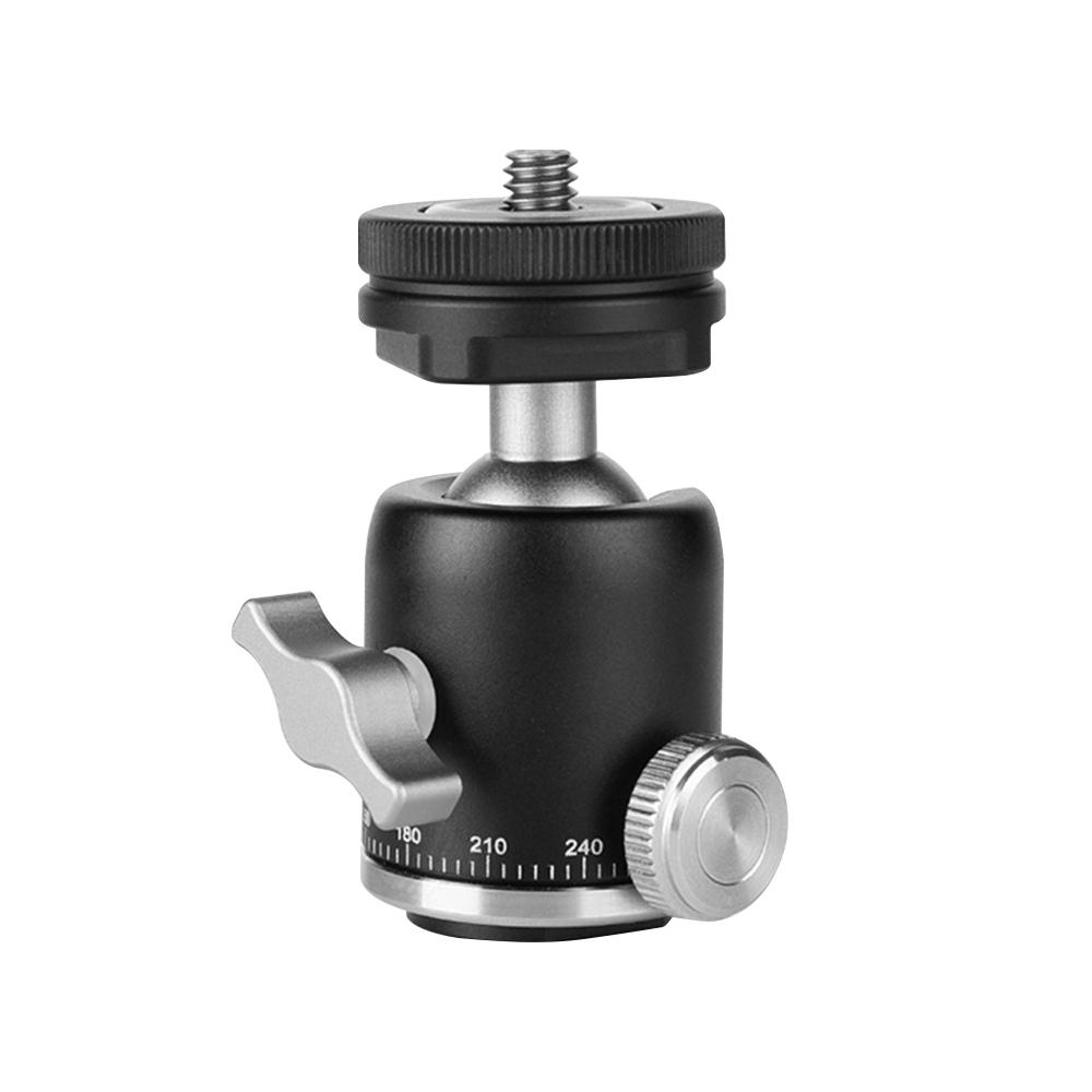 Hợp kim nhôm đa ​​chức năng Đầu toàn cảnh với Đế gắn giày nóng 1/4 Inch 360 °  Ballhead Ballhead
