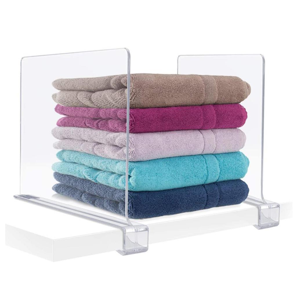 Multipurpose Clear Acrylic Shelf Dividers for Storage Organization Kitchen