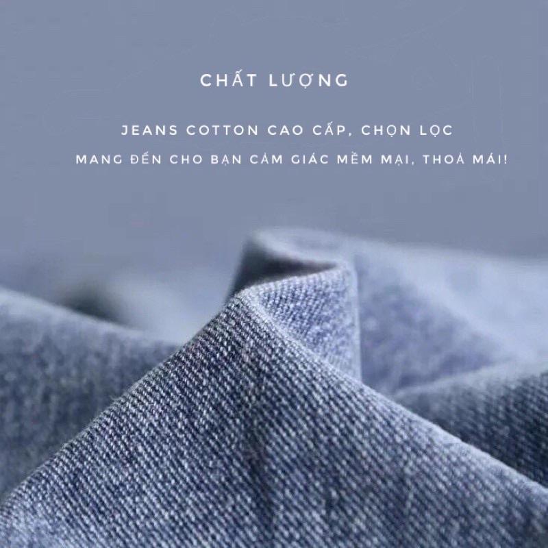 Quần bò nữ,quần jeans ống rộng lưng cao, vải bò dày dặn chuẩn Qc shop cam kết chất lượng 100%