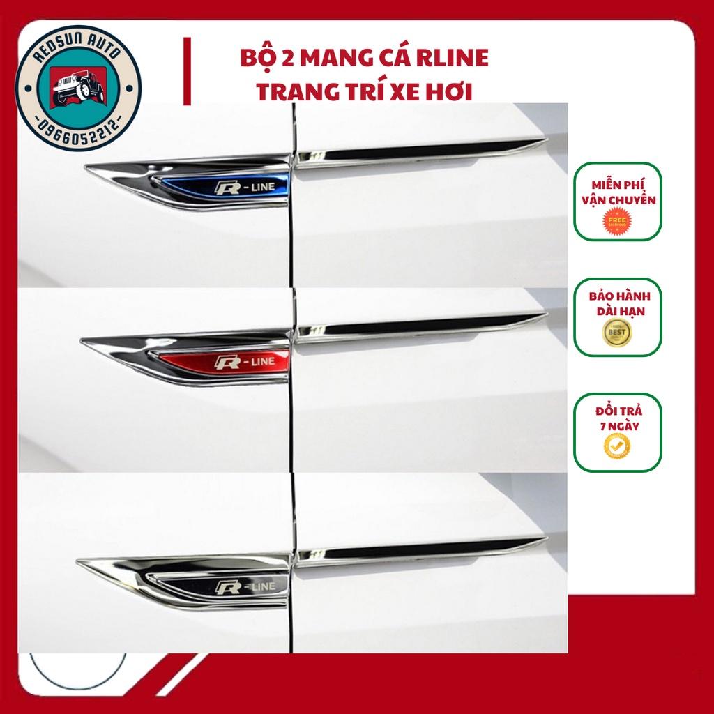 Bộ ốp 2 Mang Cá Hợp Kim Không Gỉ Trang Trí Xe Hơi, Lắp Cho Các Dòng Xe, Phong Cách Thể Thao, Sang Trọng