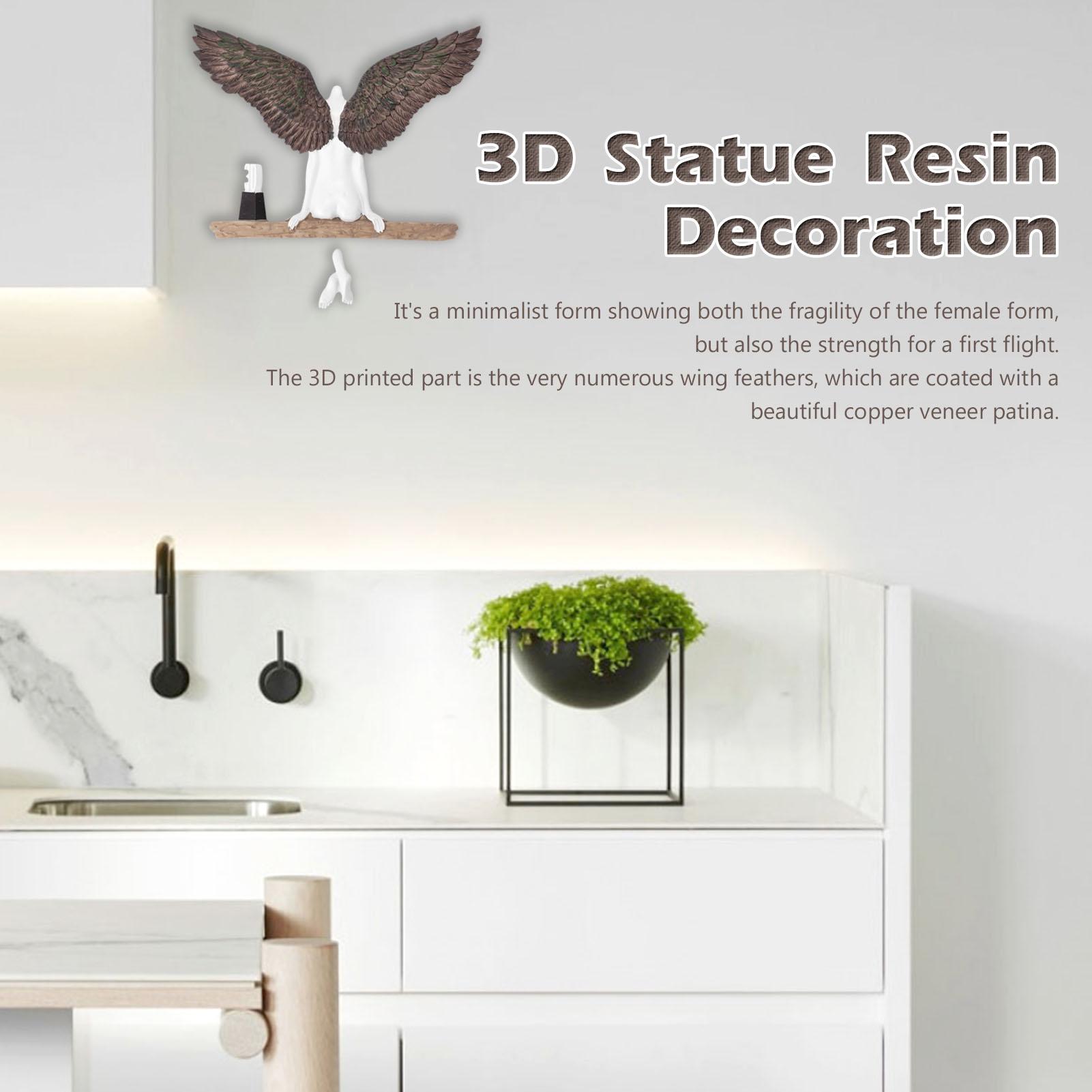 Tượng Thiên Thần Bằng Nhựa Dùng Trang Trí Tường Diy