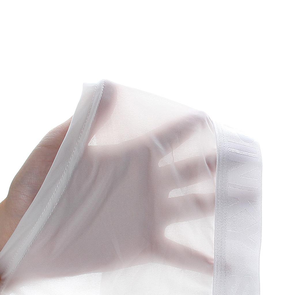 Men Soft Underwear Shorts Mesh Solid Boxer Briefs Trunks Pants Sexy Lingerie