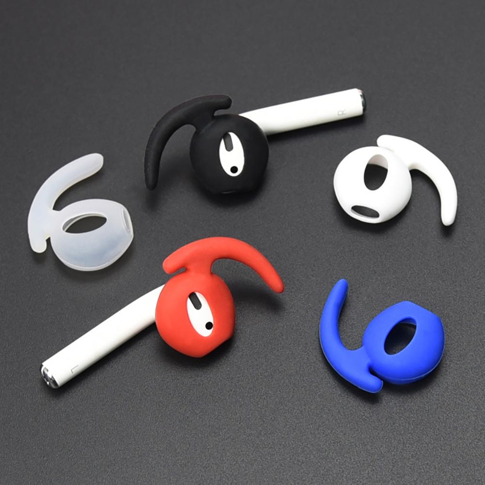 Cặp Vỏ Bọc Bảo Vệ Hộp Đựng Tai Nghe Airpod Bằng Silicon Có Móc Chống Trượt Tiện Dụng