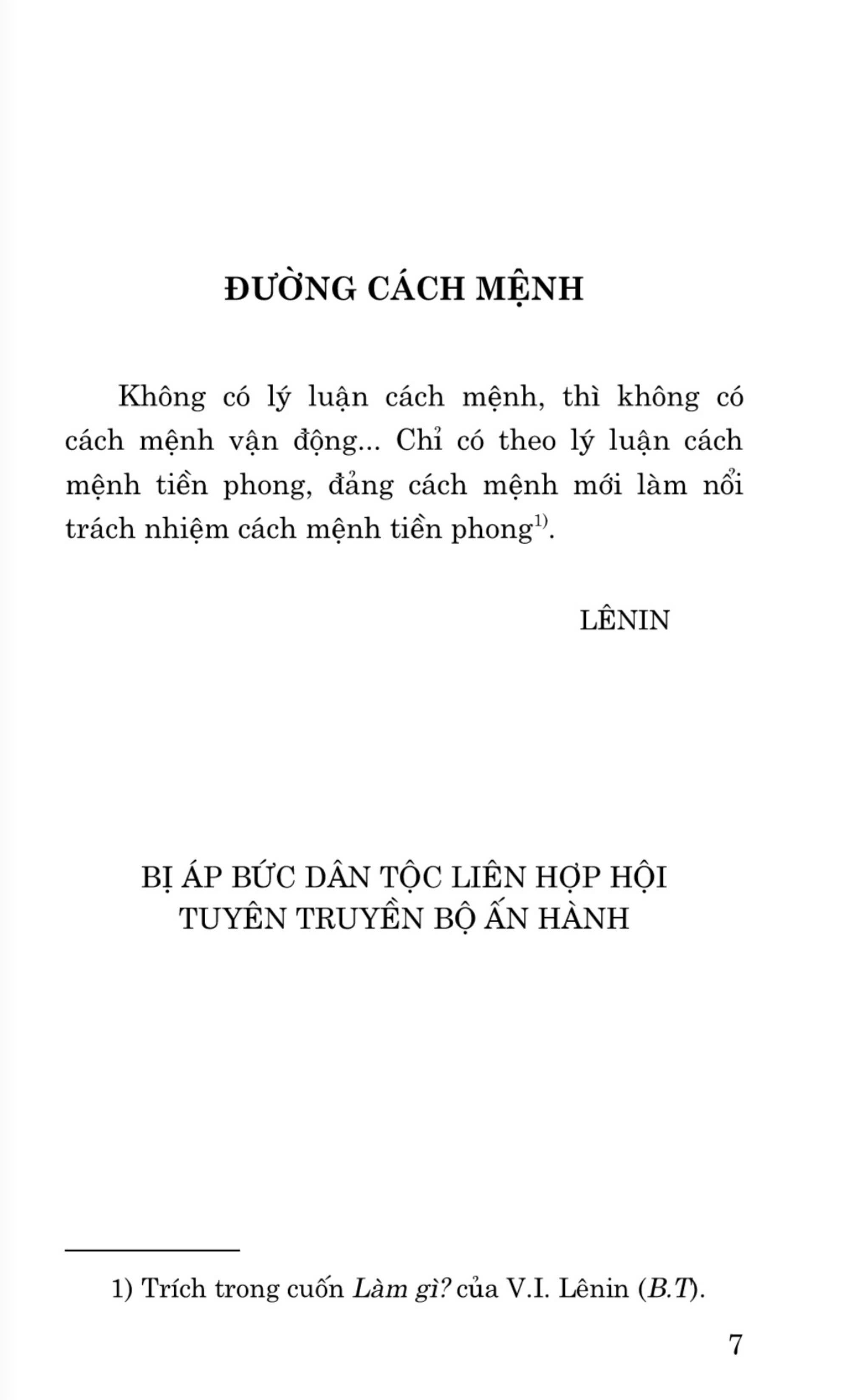 Đường Cách Mệnh ( xuất bản lần thứ sáu) - bản in năm 2024