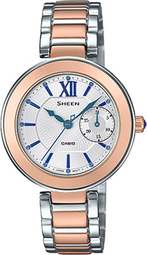 Đồng hồ Nữ Casio Sheen day kim loại SHE-3050SG-7AUDR