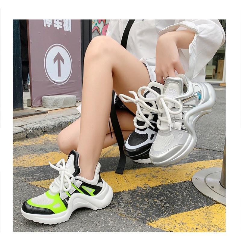 Giày L.V Giày nữ Sneaker hot 2020 kèm ảnh thật - GIÀY ĐẾ CONG flatform sneaker