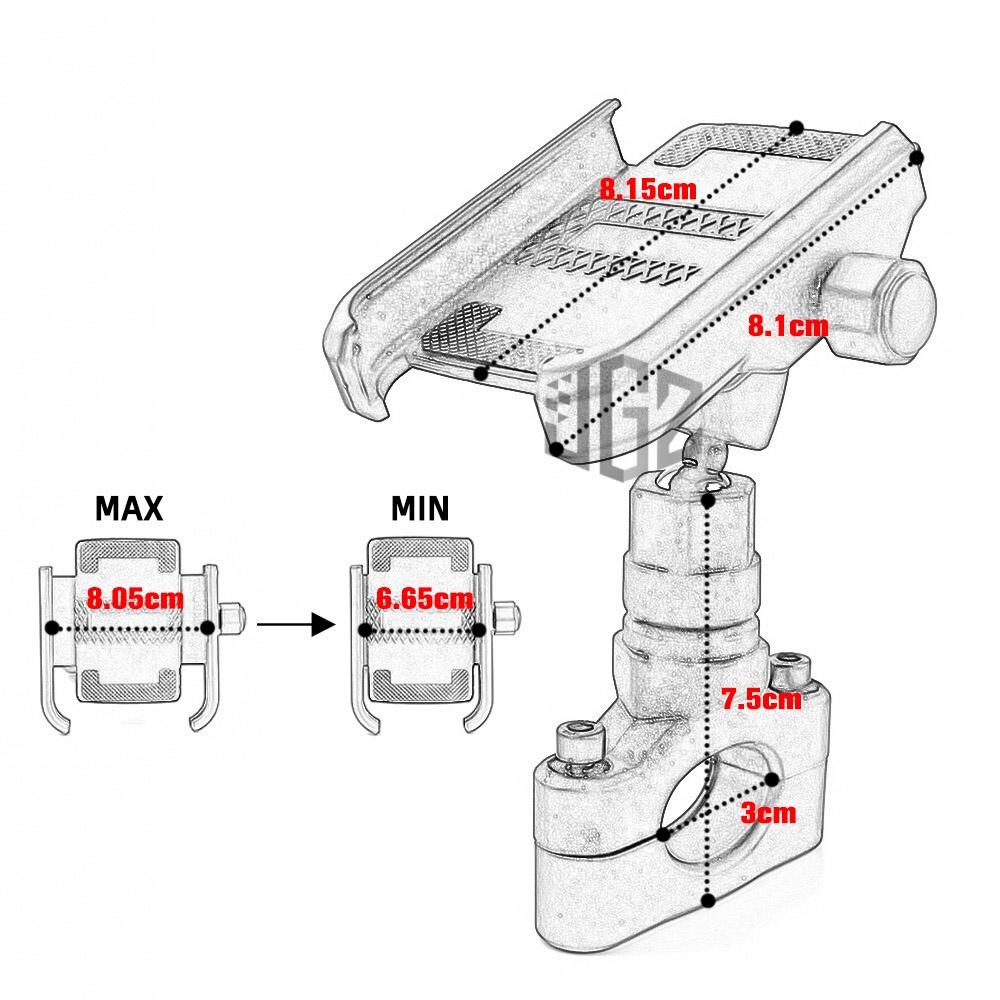 Giá Đỡ Điện Thoại / GPS Xoay 360 Độ Thông Dụng Cho Xe Máy / Xe Đạp