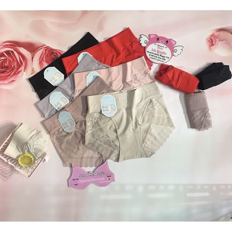 Quần lót Cotton phối Ren cạp cao gen bụng hàng cao cấp
