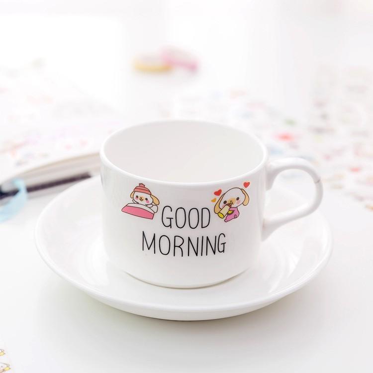 Bộ 6 sticker dán thỏ hồng Happy every day nguồn hàng buôn sỉ