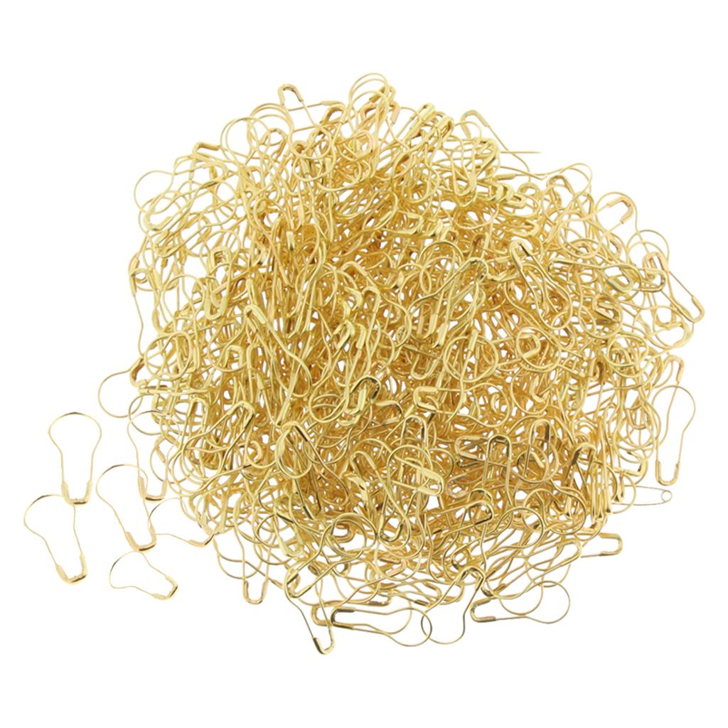 Bộ 500 Kim Loại Vàng Kim Băng An Toàn/Bầu Pin/Bóng Đèn Pin Dành Cho Quần Áo Thủ Công & DIY