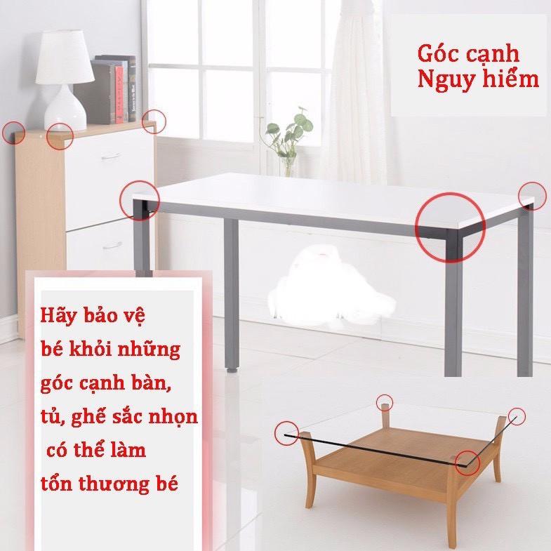 Bộ 4 Miếng Dụng Cụ Silicone Chặn Và Bịt Góc Bàn Tủ Cửa Bảo Vệ Bé 88258