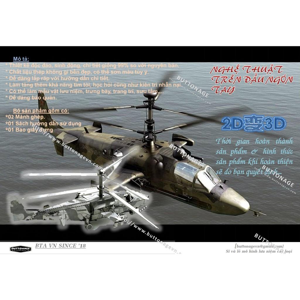 Mô Hình Lắp Ráp 3d Trực thăng KA-50 – KAMOV