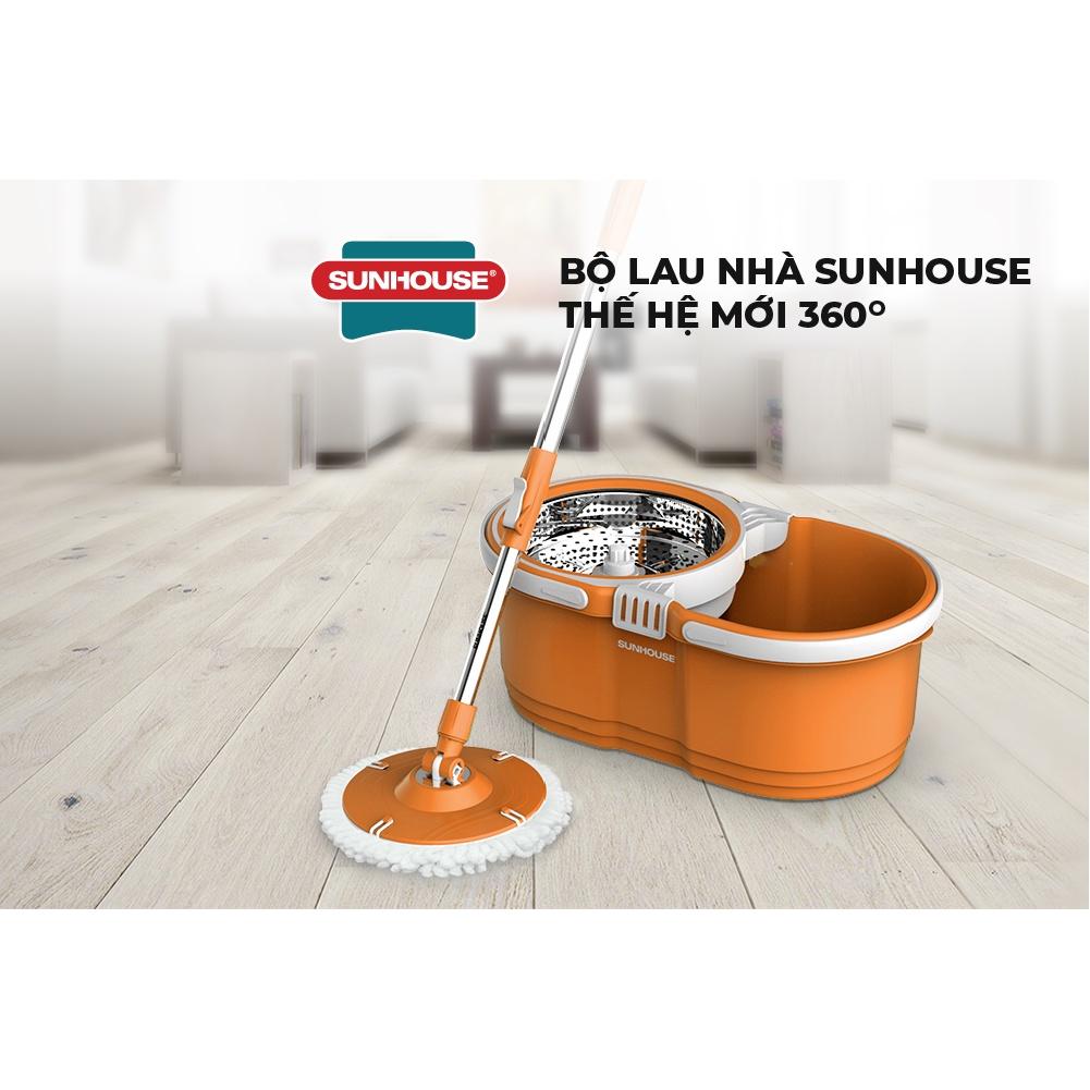 Bộ Lau Nhà Xoay 360 Độ SUNHOUSE KS-CL260PO Màu Cam