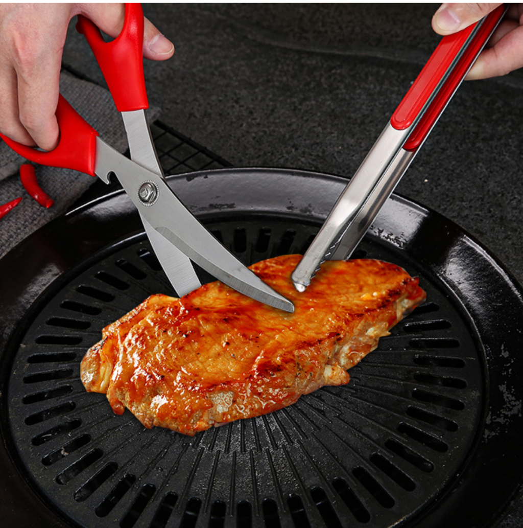 Bộ dụng cụ kéo cắt thịt nướng chế biến thực phẩm đa năng