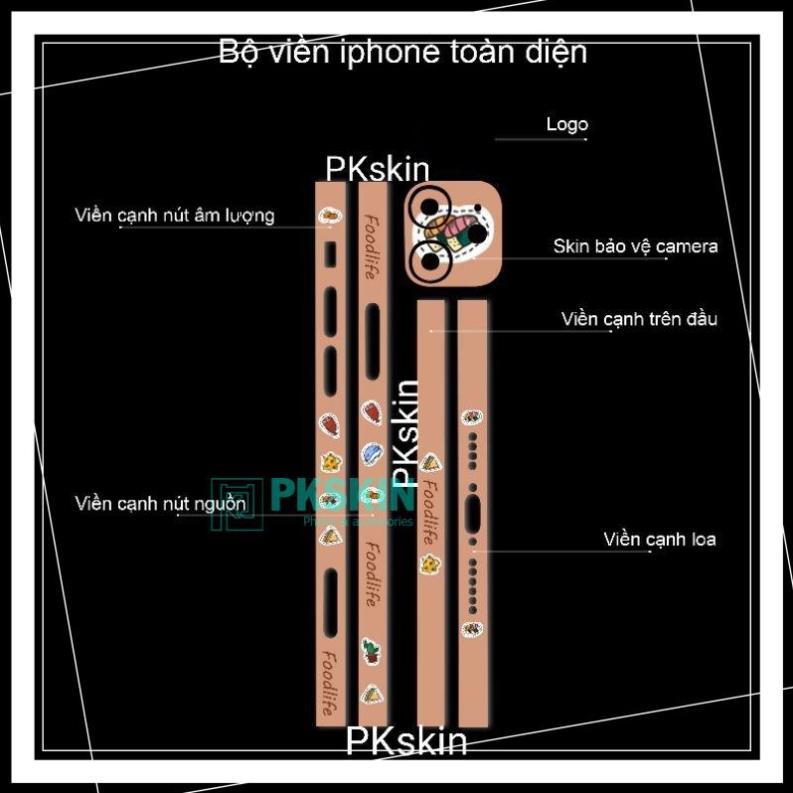 Miếng dán skin viền in hình cho iPhone 13, 13 pro, 13 pro max, 13 mini theo yêu cầu