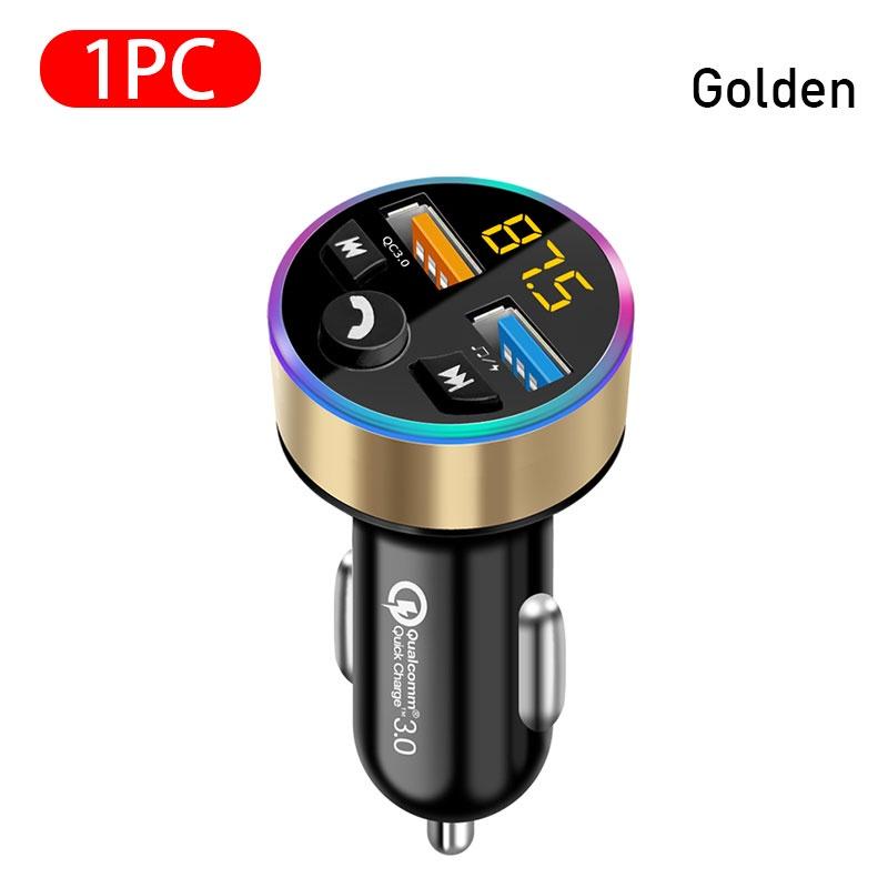 Bộ sạc trên ô tô Bộ phát Bluetooth FM Bộ nhận cuộc gọi âm thanh MP3 QC3.0 Ô tô đa năng 12V 24V