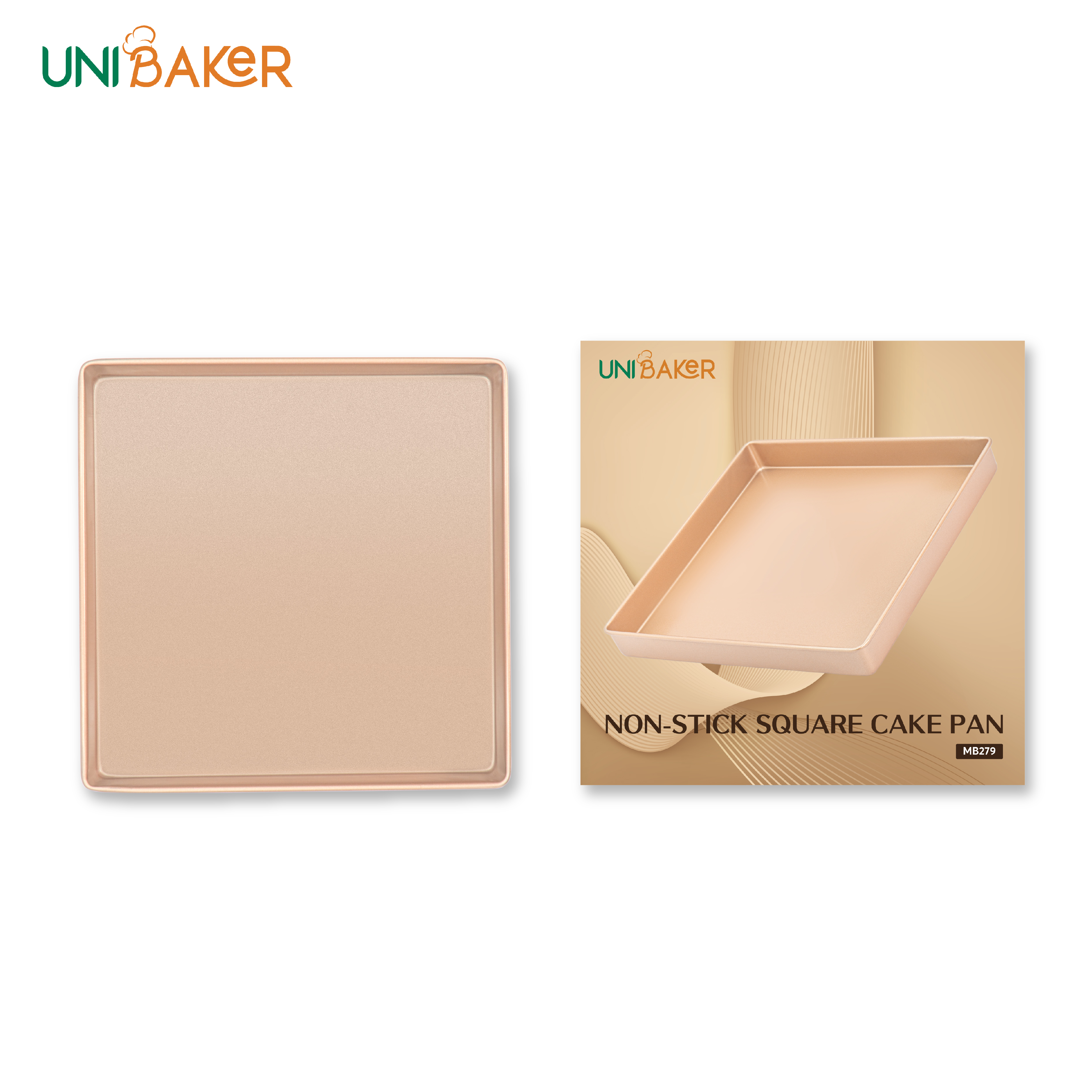 KHAY NƯỚNG VUÔNG THÀNH THẤP UNIBAKER MB279