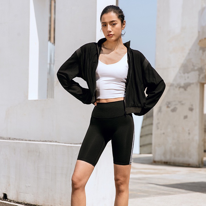 Quần Legging Đùi Nâng Mông, Quần Thun Đùi Nữ Tập Gym Cạp Cao Siêu Co Dãn