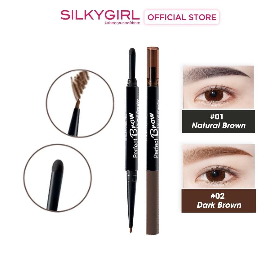 Chì Định Hình Mày 2 Đầu Silkygirl Perfect Brow Liner Powder 0.5g