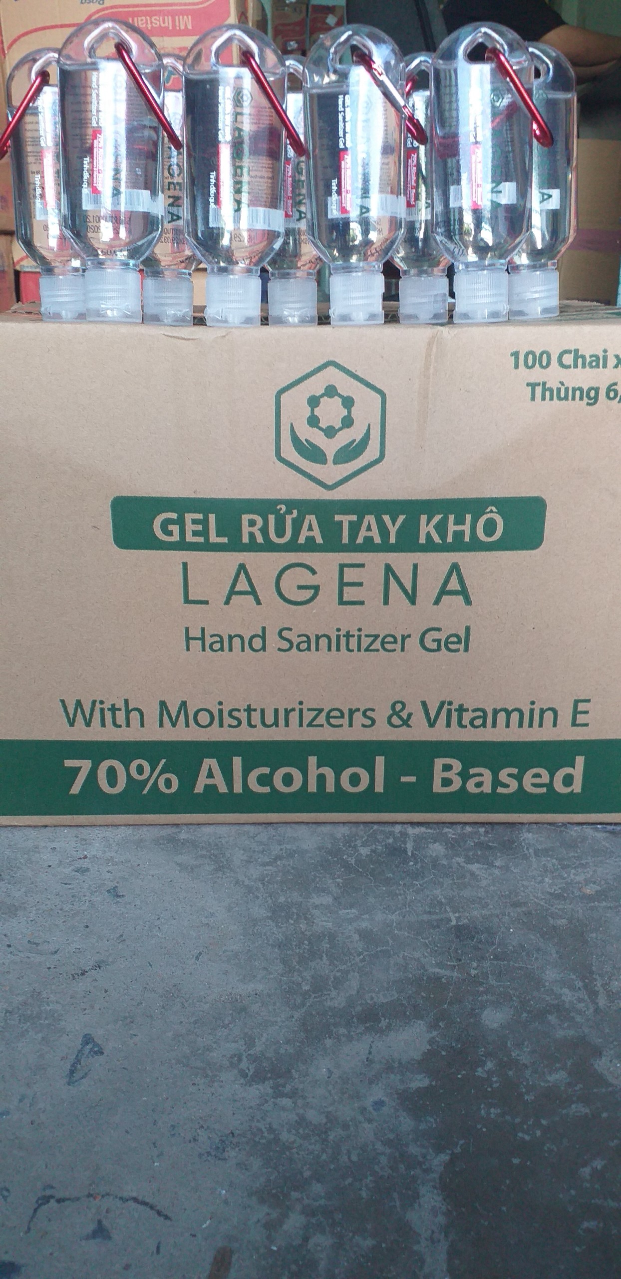 Gel Rửa Tay Khô Lagena 50ml - móc khóa tiện lợi