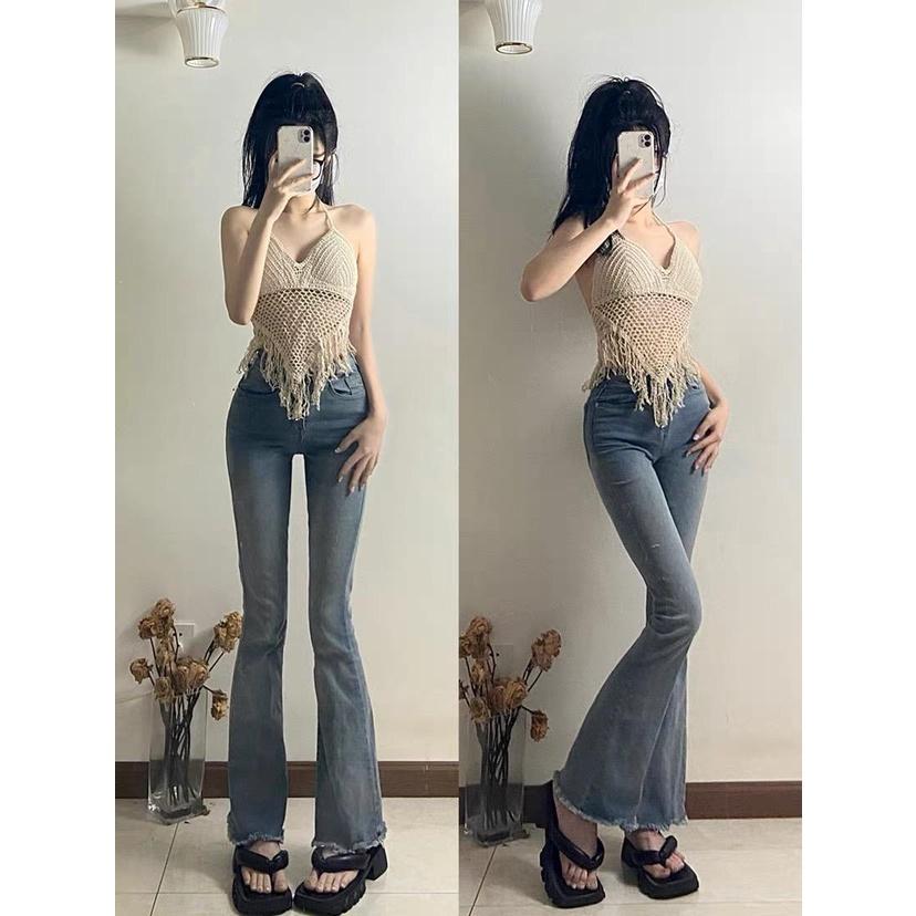 MS877 Áo yếm đan móc tua rua đi biển