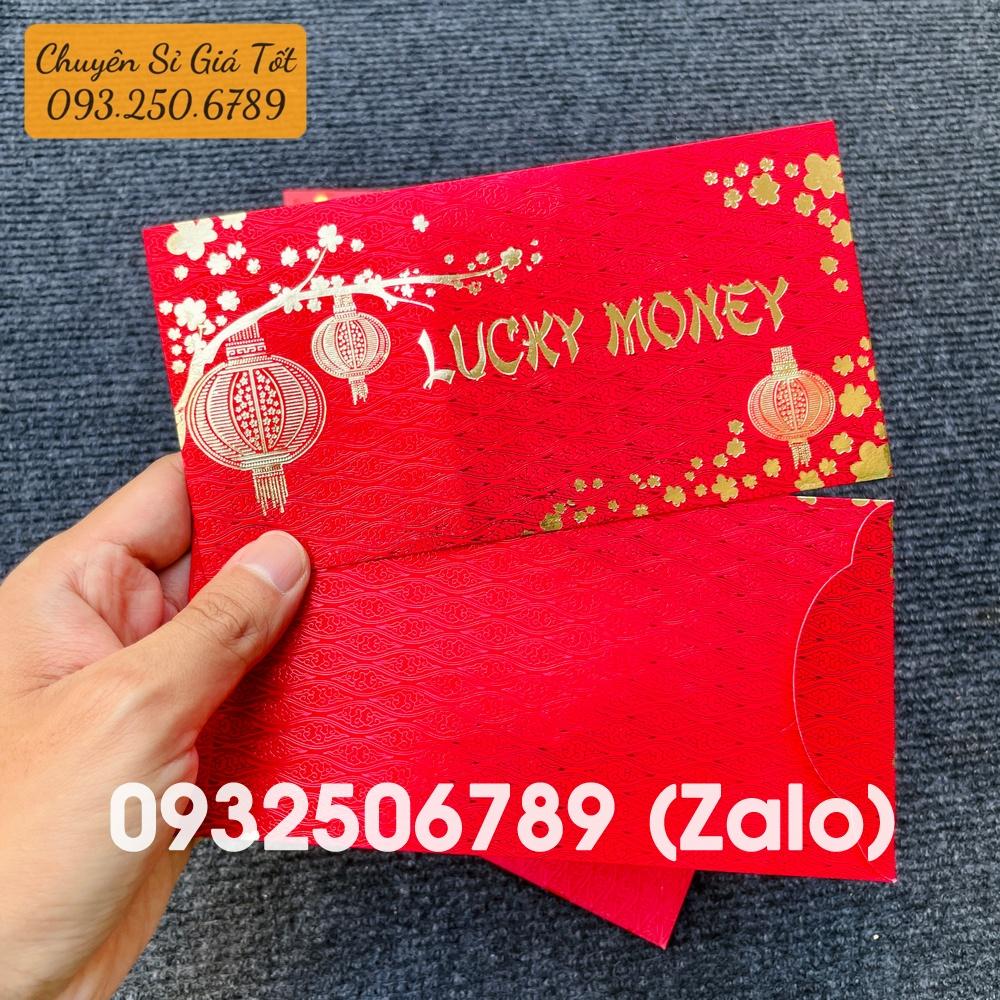 Hàng Ngoại Nhập - Bao Lì Xì Cao Cấp Lucky Money ép kim nhũ vàng lì xì Tết - NELI - RƯỚC LỘC XUÂN