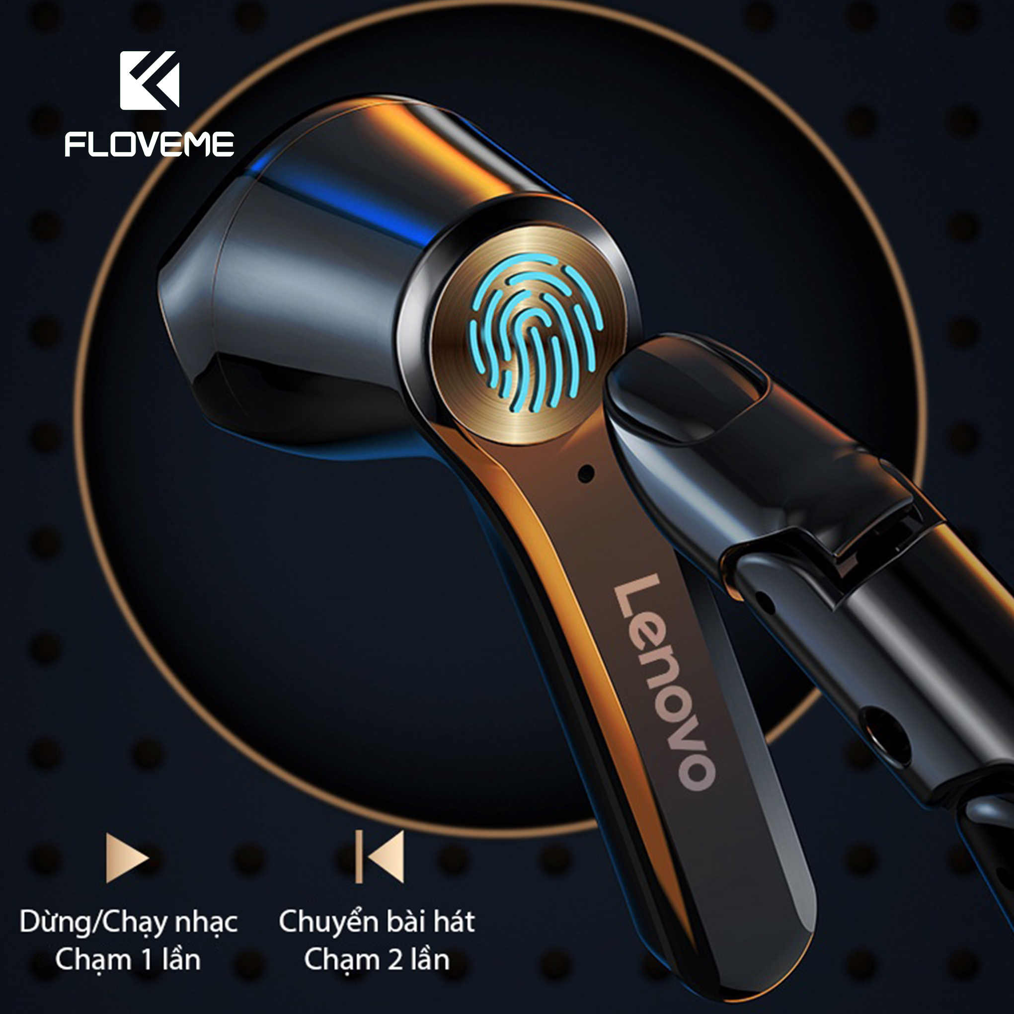 Tai Nghe không Dây Kiêm Sạc Dự Phòng FLOVEME QT81 - Chống nước IPX4 - Chống mồ hôi - Bluetooth V5.1 - Âm thanh 9D - Hàng chính hãng