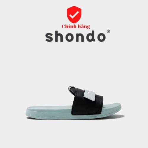 Dép Shondo Trendy xanh ngọc in chữ nổi bật
