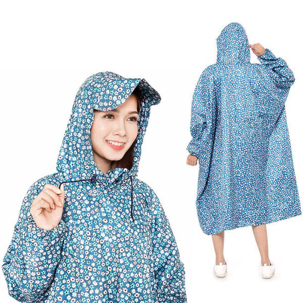 Áo Mưa Bít Vải Dù 1m4 Hoa Không Thấm Nước