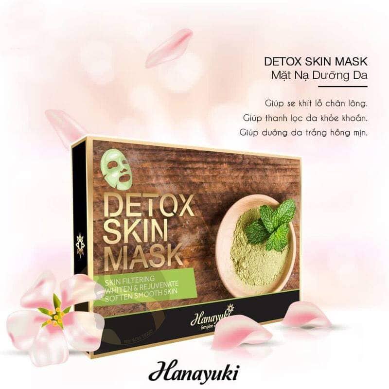 Bột Tắm Trắng Hanayuki Trắng Da Detox Skin Mask Thanh Lọc Da 150g - Mặt Nạ Detox Hanayuki Trắng Da Thanh Lọc Da - Hanayuki Chính Hãng